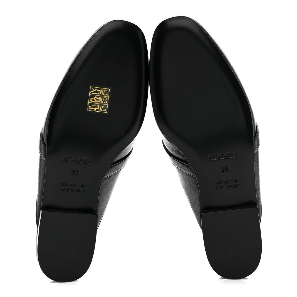 GOATSKIN OZ MULES BLACK