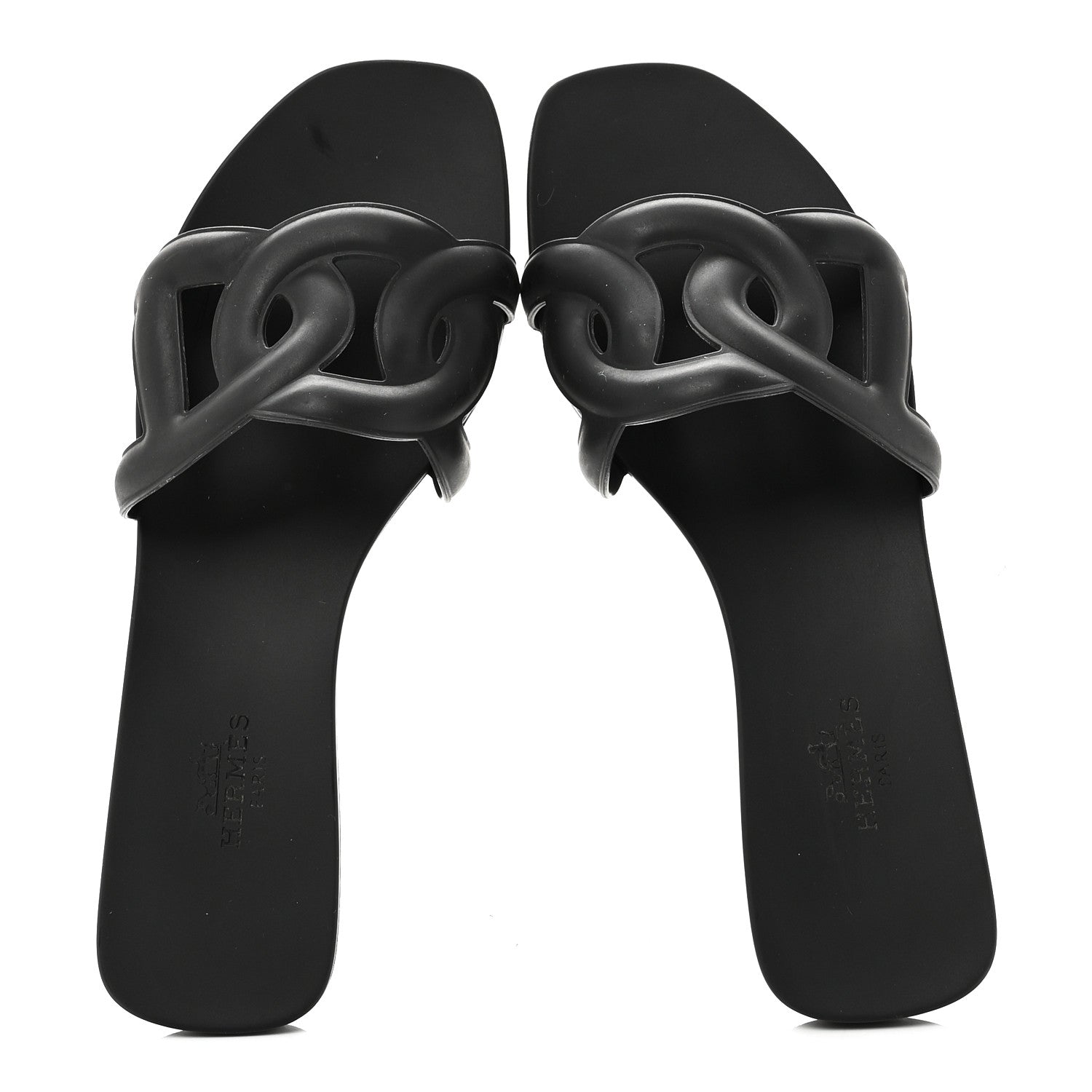 RUBBER ALOHA SANDALS BLACK