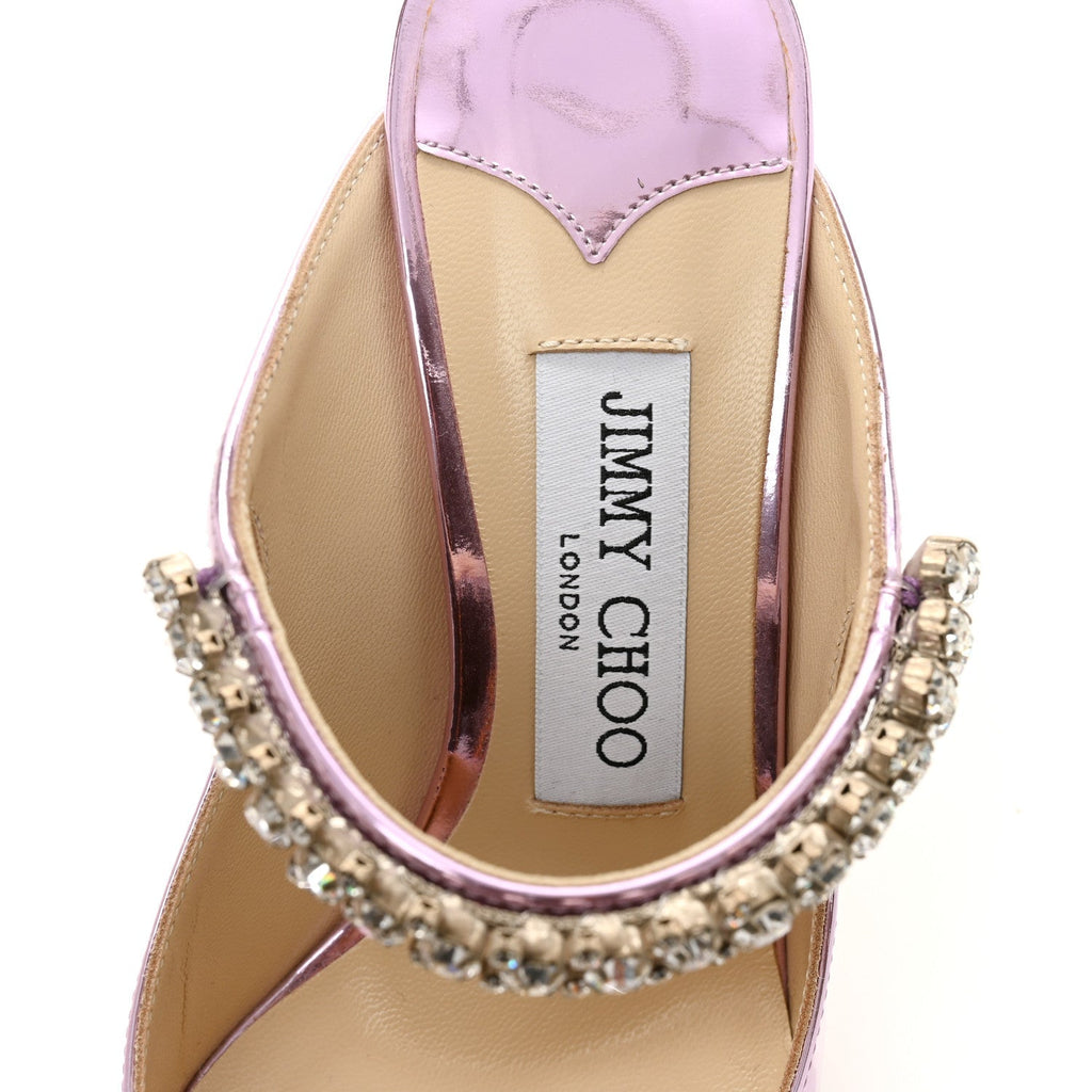 METALLIC PATENT CRYSTAL BING 100 PUMPS MAUVE
