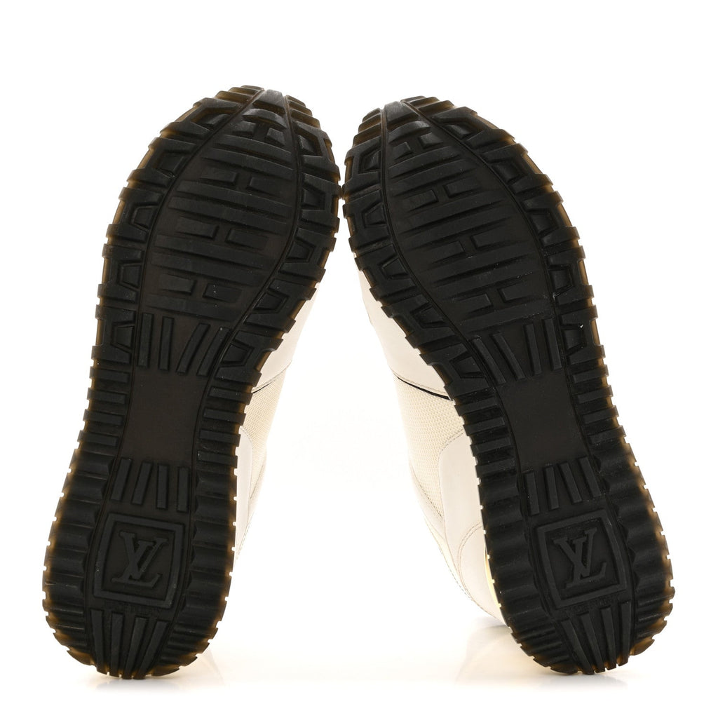 CALFSKIN MONOGRAM RUN AWAY SNEAKERS WHITE