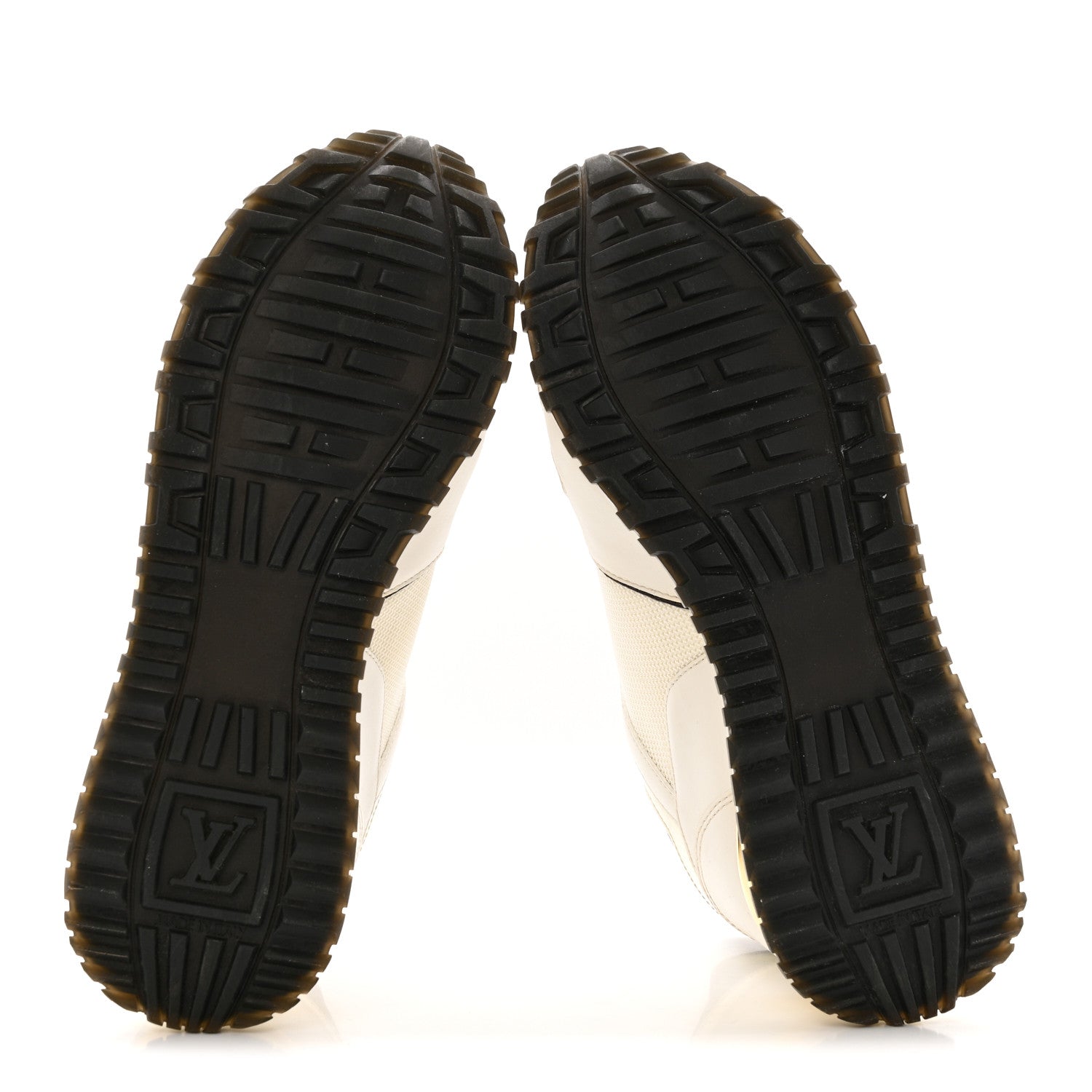 CALFSKIN MONOGRAM RUN AWAY SNEAKERS WHITE