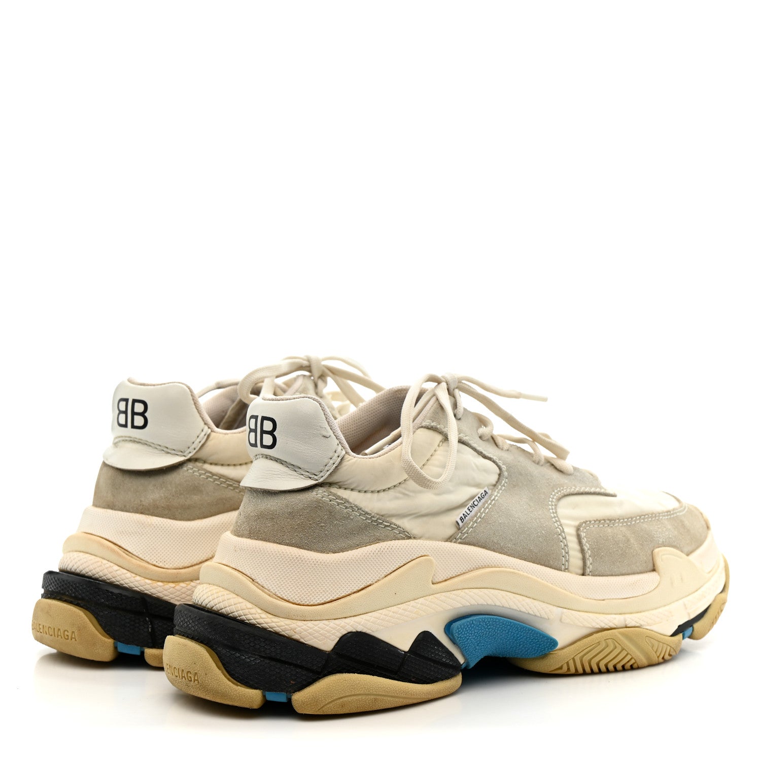 NYLON SUEDE WOMENS TRIPLE S 2.0 SNEAKERS BLUE MULTICOLOR