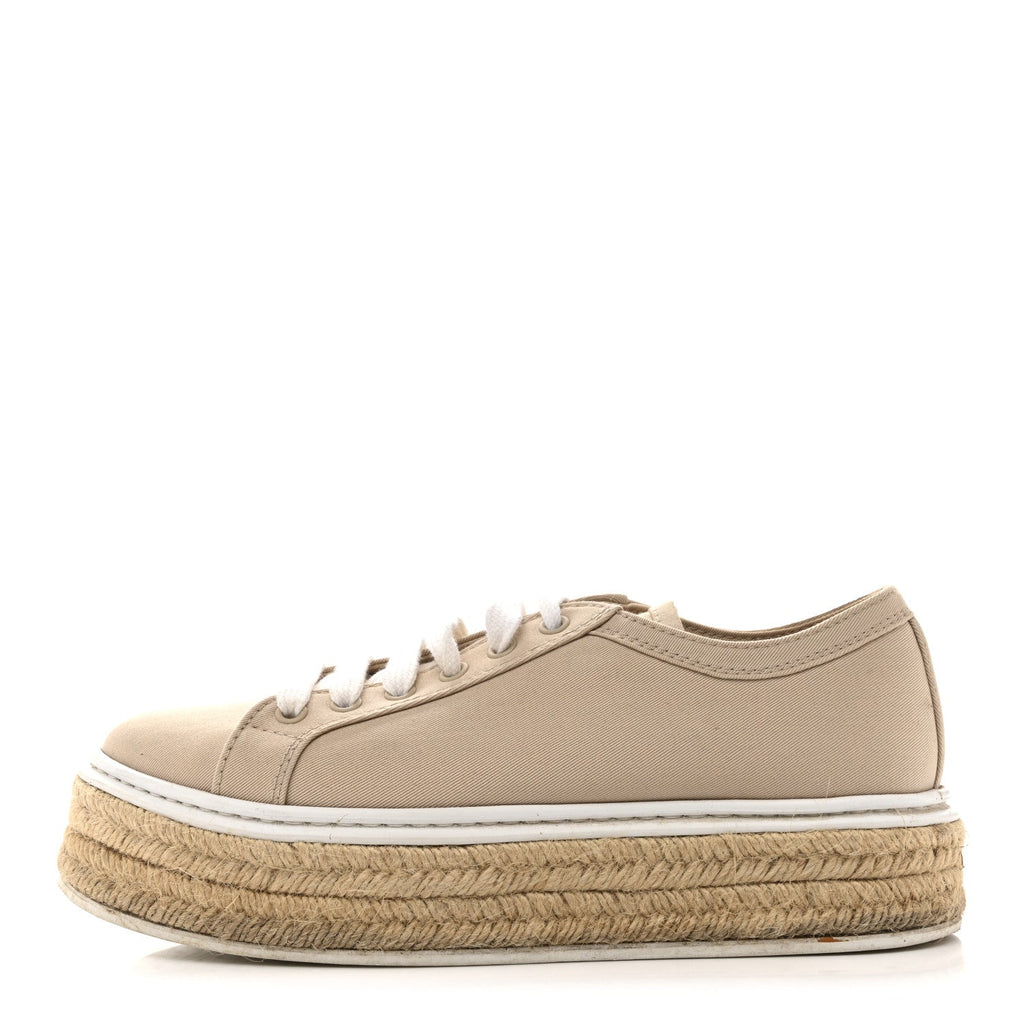 CANVAS GABARDINE ESPADRILLE 45MM PLATFORM SNEAKERS CORDA