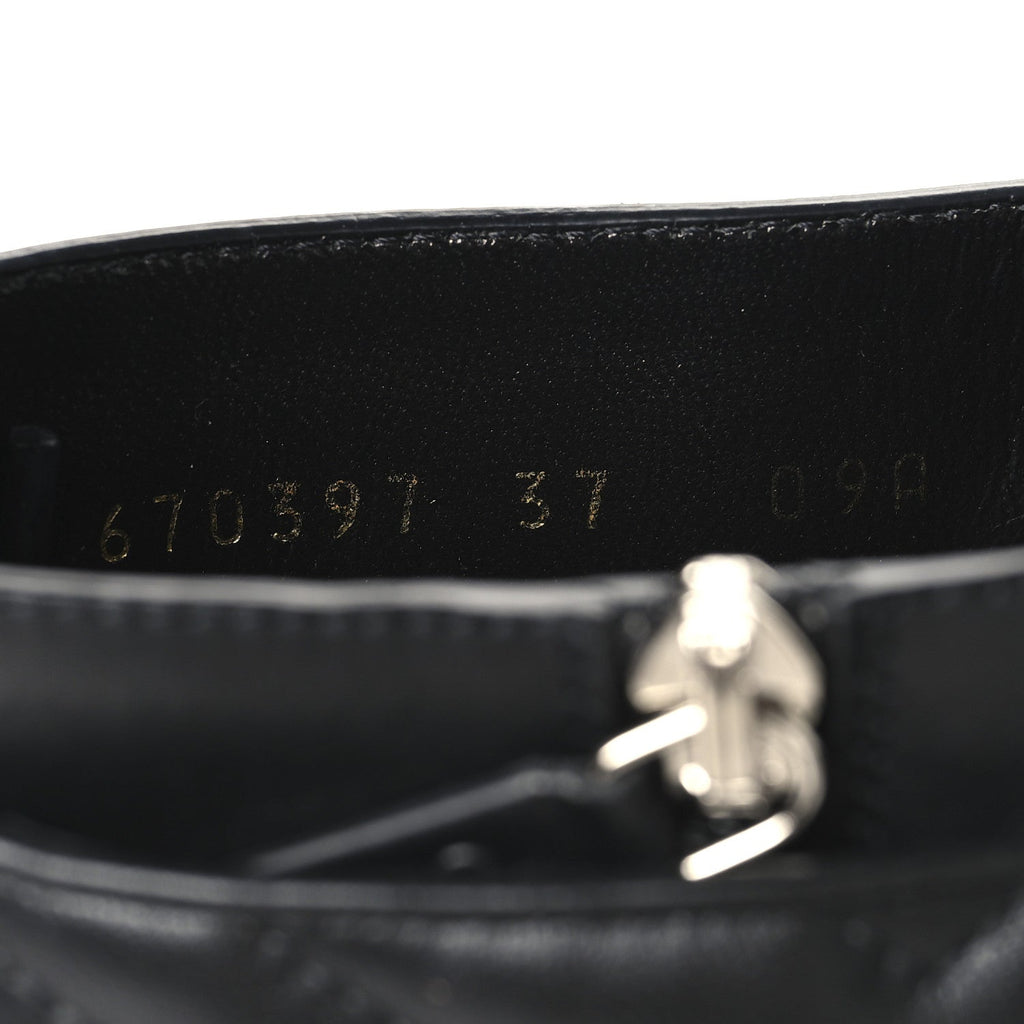 FLORES CALFSKIN NAPPA MATELASSE GG 40MM ANKLE BOOTS BLACK