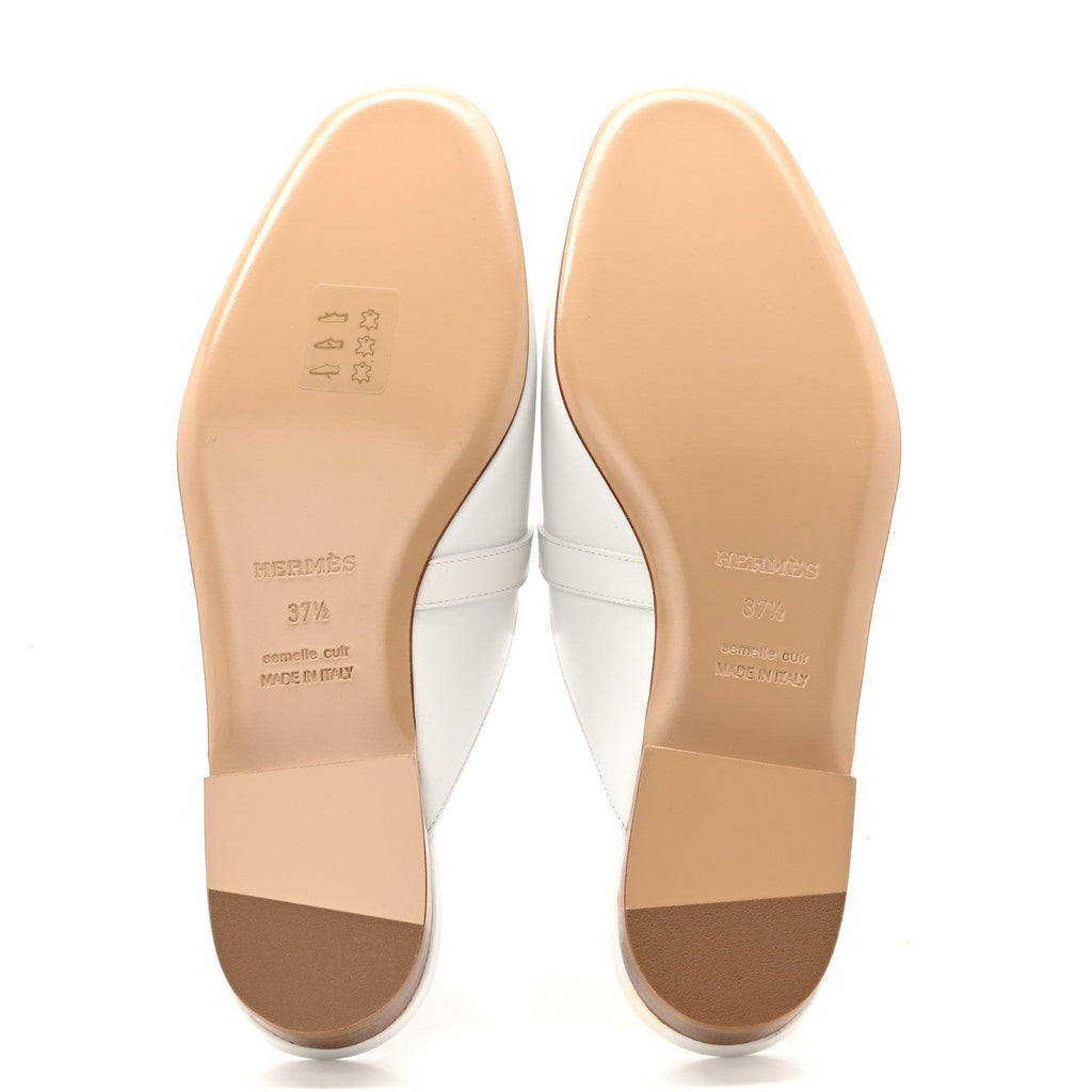 CALFSKIN OZ MULES WHITE