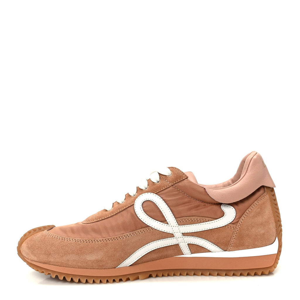 NYLON SUEDE FLOW RUNNER SNEAKERS POWDER
