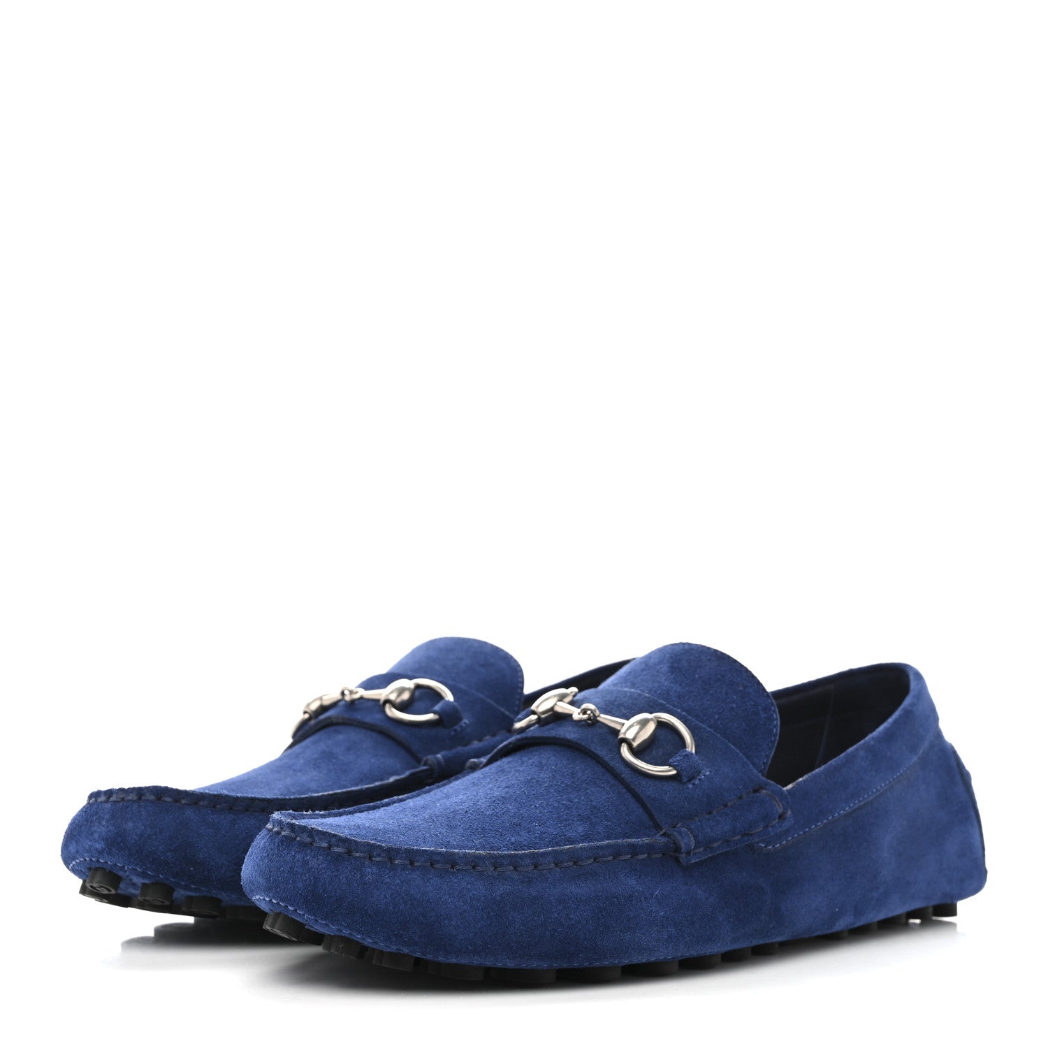 SUEDE MENS HORSEBIT DRIVER LOAFERS ROYALE