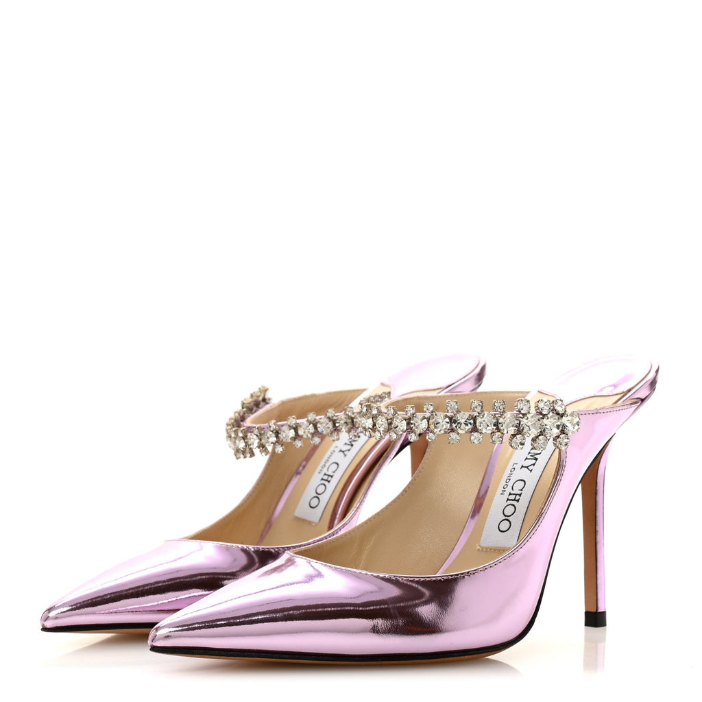 METALLIC PATENT CRYSTAL BING 100 PUMPS MAUVE