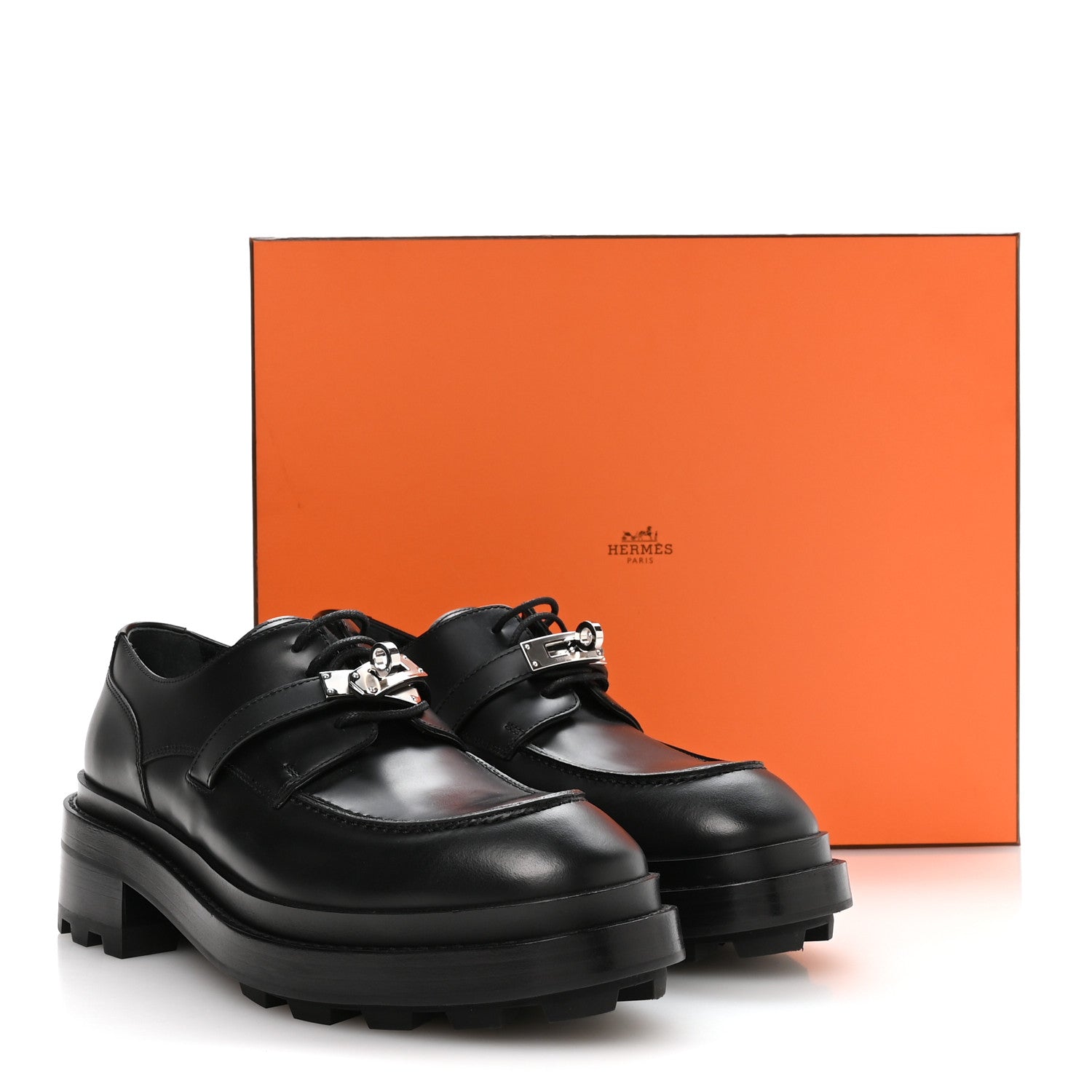 GLOSSED CALFSKIN FIRST OXFORD BLACK