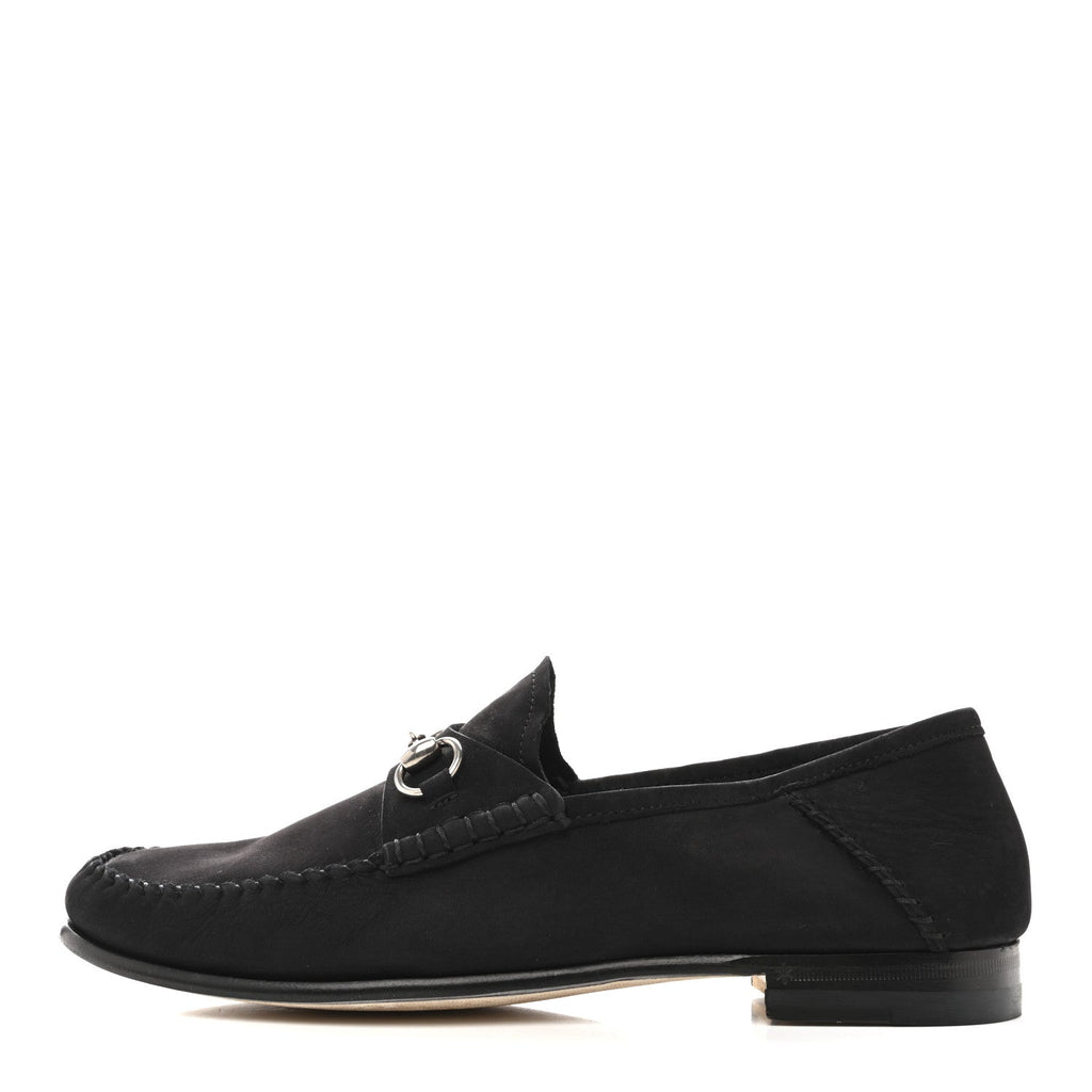 SUEDE CALFSKIN WOMENS 1953 HORSEBIT LOAFERS BLACK