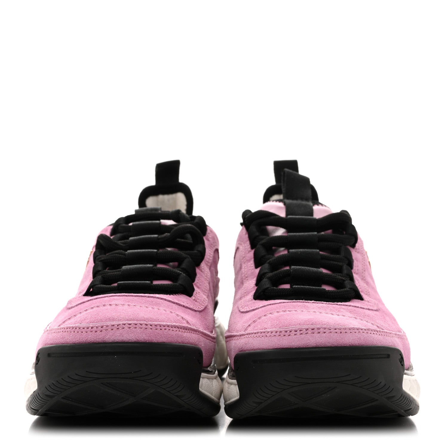 SUEDE CALFSKIN NYLON GROSGRAIN CC SNEAKERS DARK PINK