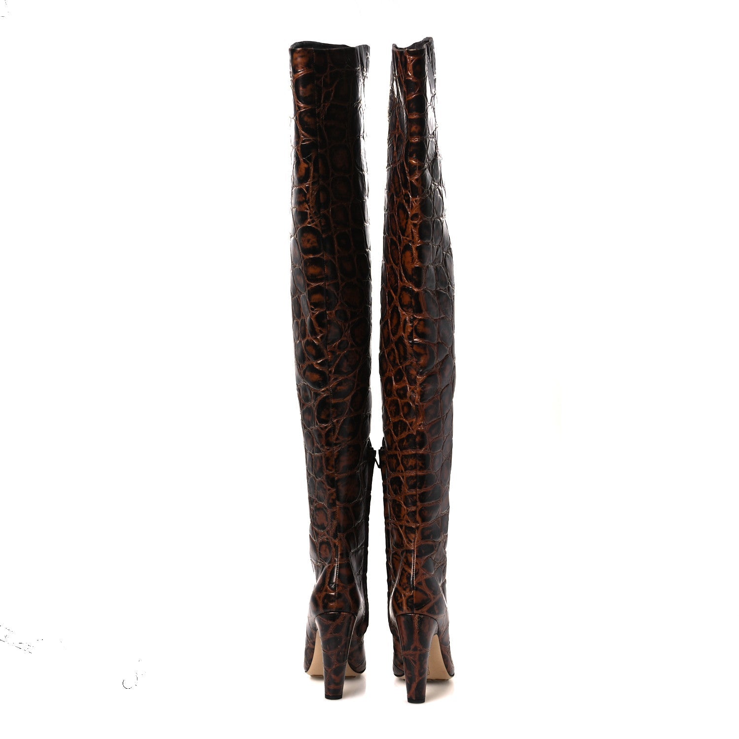 CROC EFFECT CANALAZZO OVER THE KNEE BOOTS BARREL