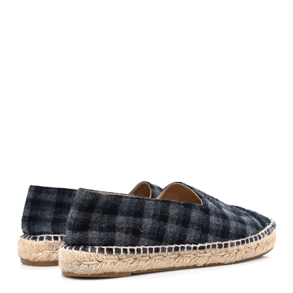 PLAID FABRIC CC ESPADRILLES GREY