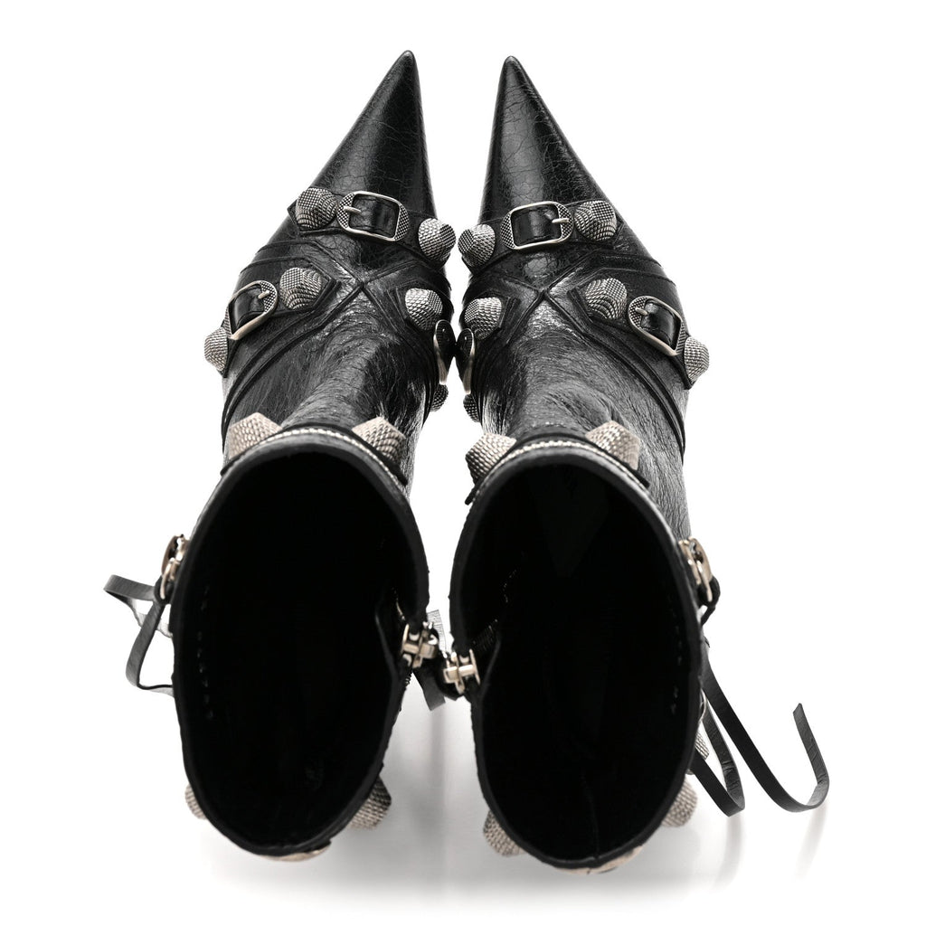 AGNEAU ARENA CAGOLE 90MM ANKLE BOOTS BLACK