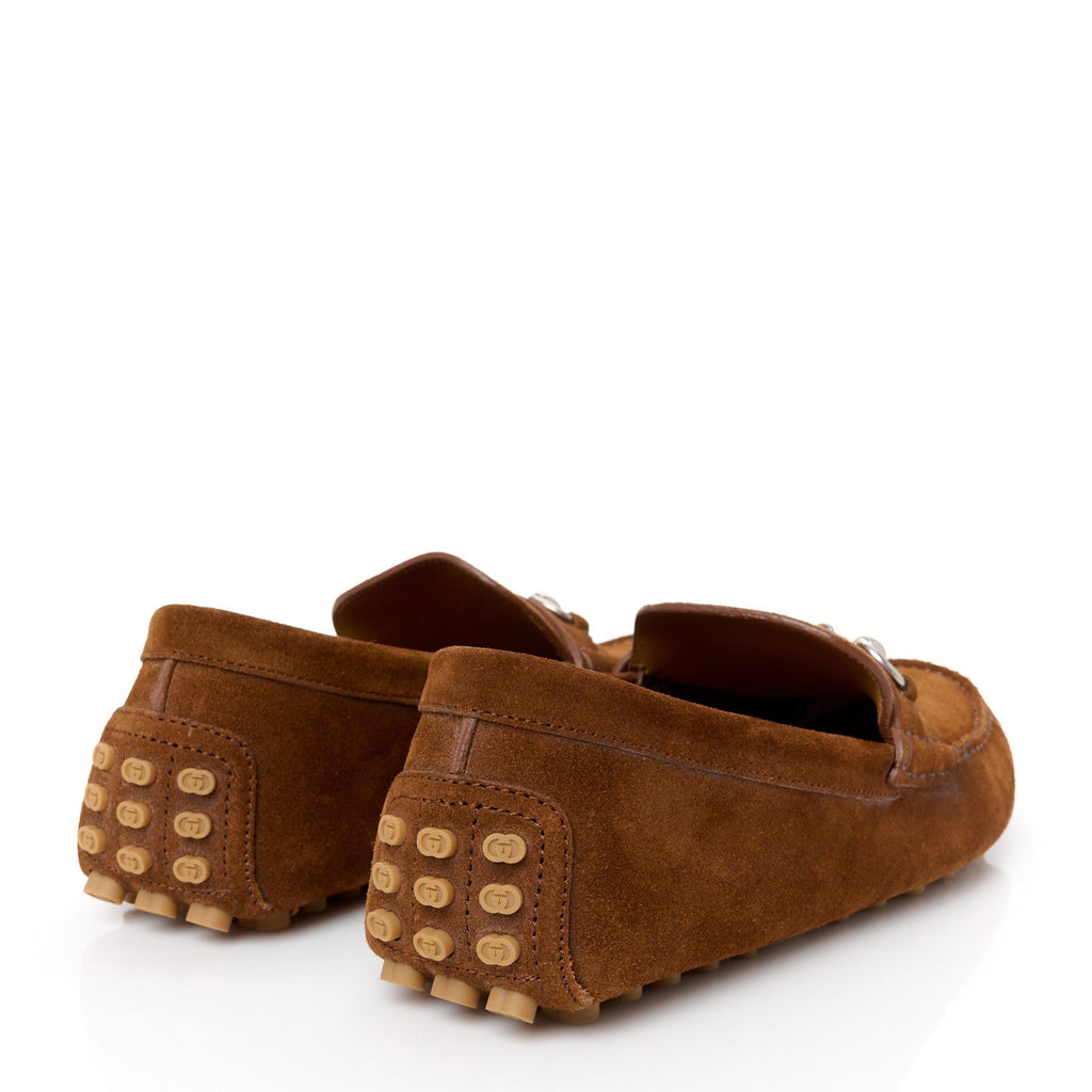 SUEDE MENS HORSEBIT DRIVER LOAFERS CUIR