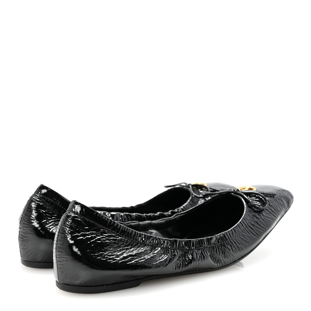 NAPLACK NAPPA VLOGO BOW MARY JANE BALLERINA FLATS BLACK