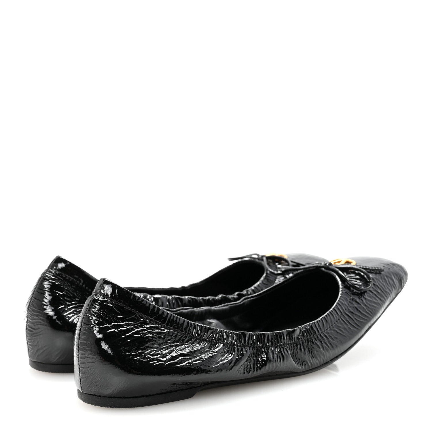 NAPLACK NAPPA VLOGO BOW MARY JANE BALLERINA FLATS BLACK