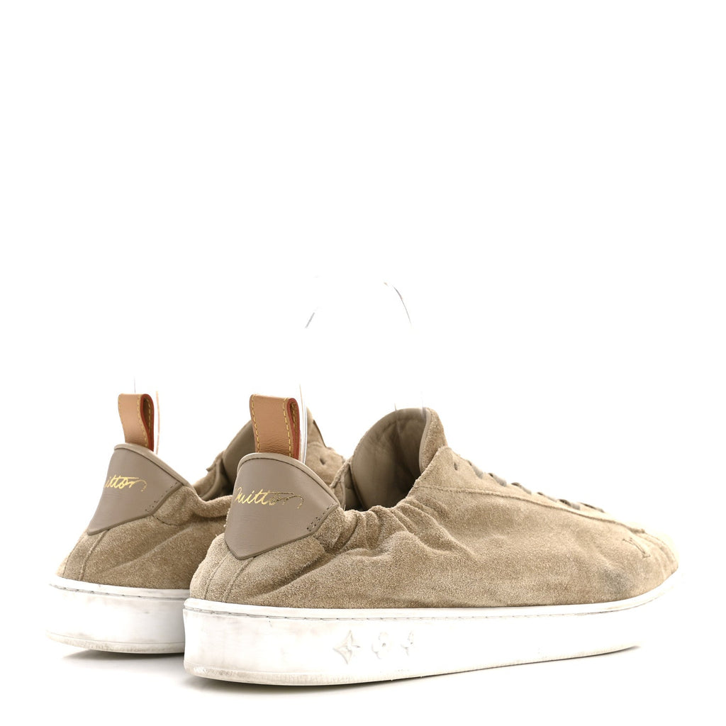 SUEDE CALFSKIN LV SOFT SNEAKERS BEIGE