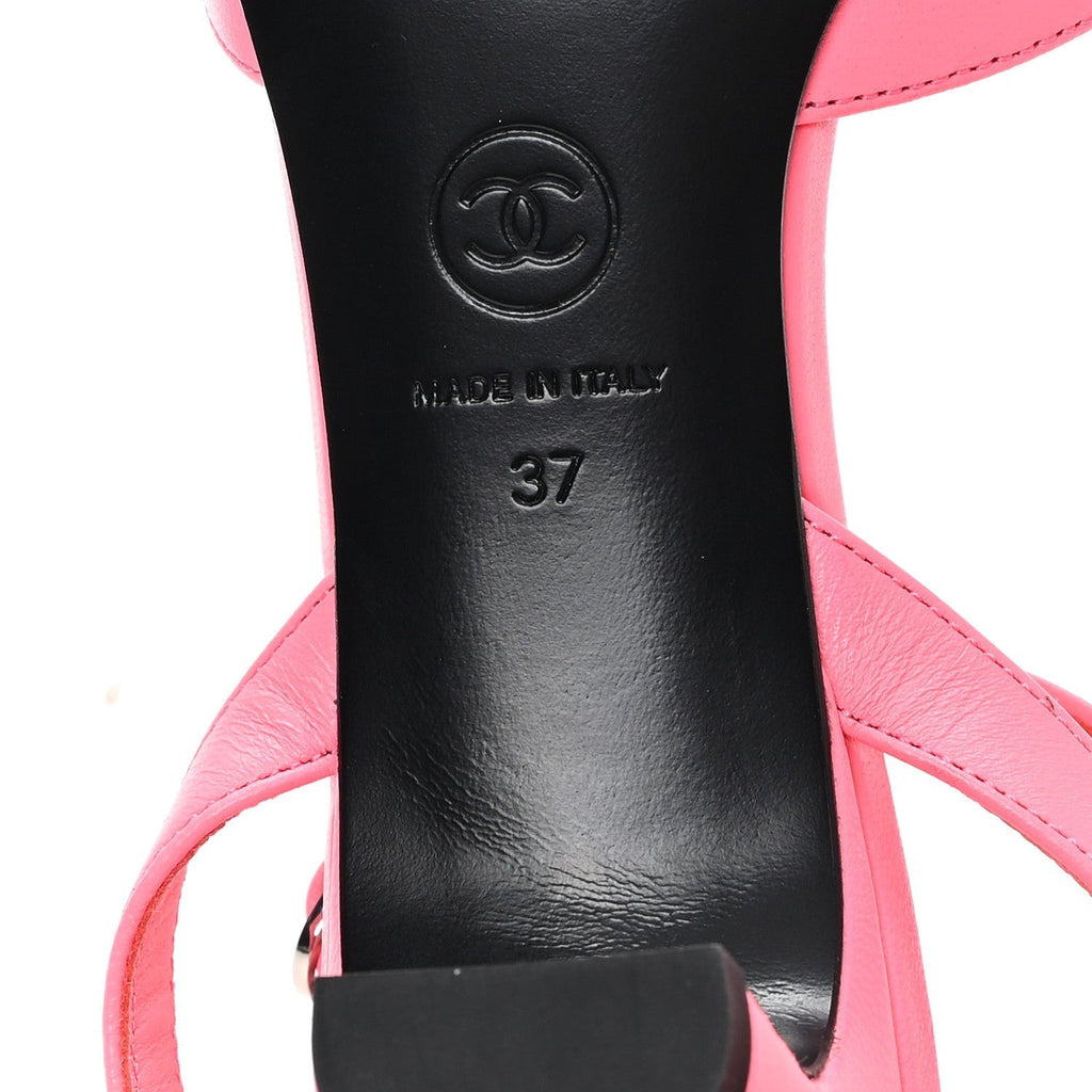 LAMBSKIN GROSGRAIN CAP TOE CC SLINGBACK PUMPS CORAL BLACK