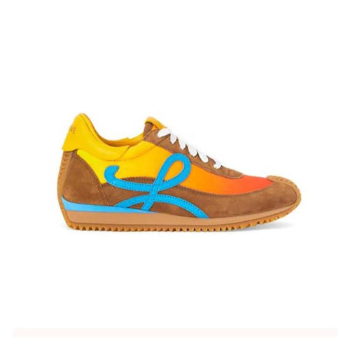 Loewe Flow Runner Nylon and Suede Gold/Black - Brown/Yellow/Orange/Blue