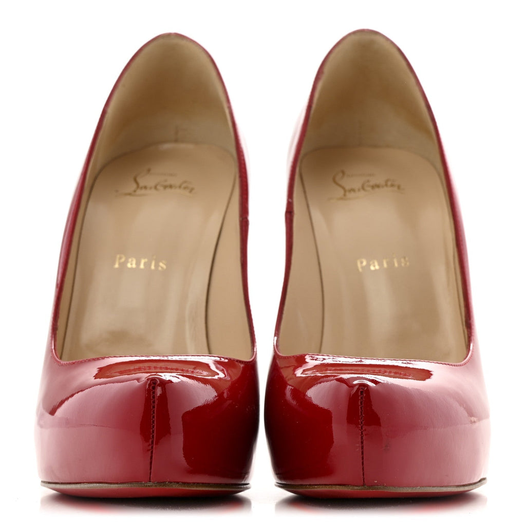 PATENT ROLANDO 120 PUMPS LOUBI RED