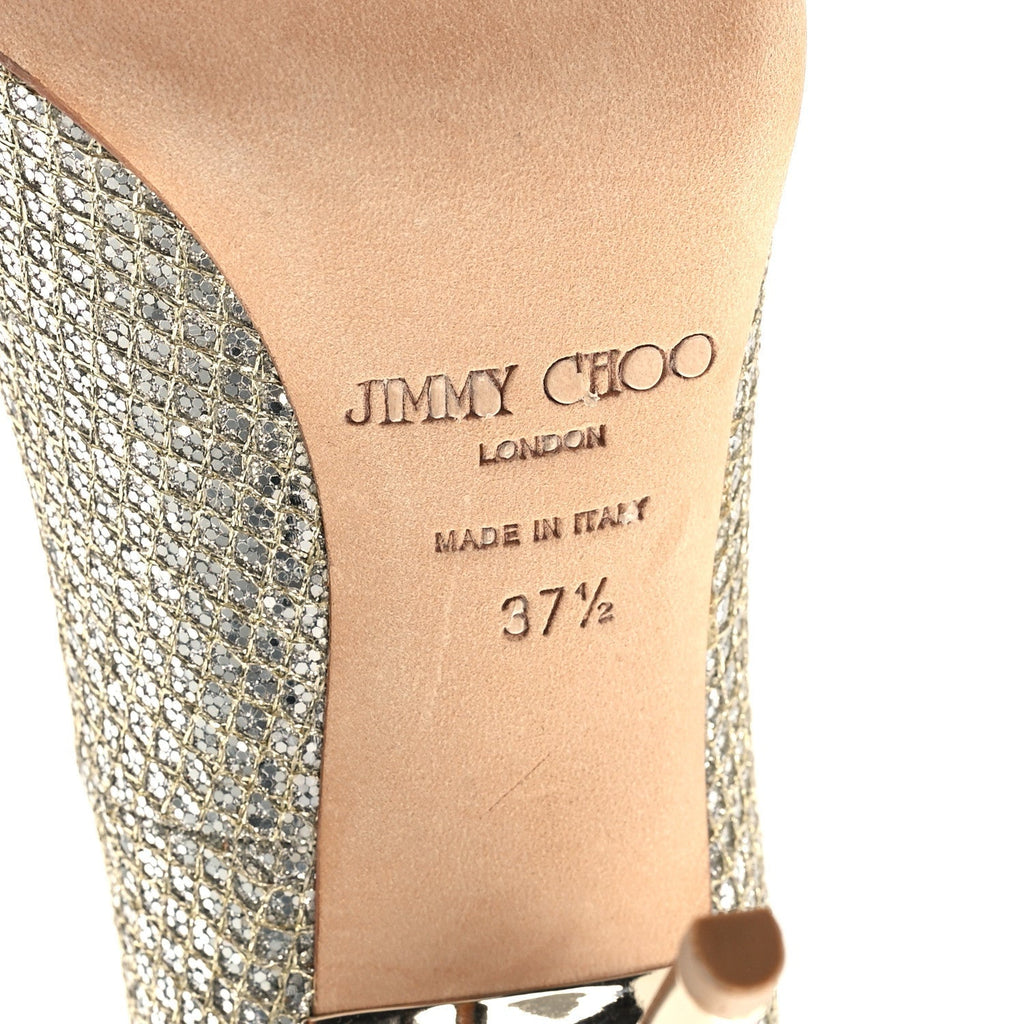 GLITTER FABRIC ROMY 85 PUMPS CHAMPAGNE