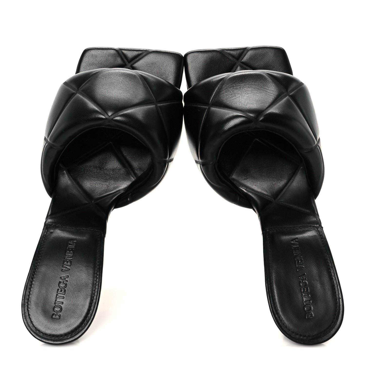 NAPPA MAXI INTRECCIATO LIDO MULE SANDALS BLACK