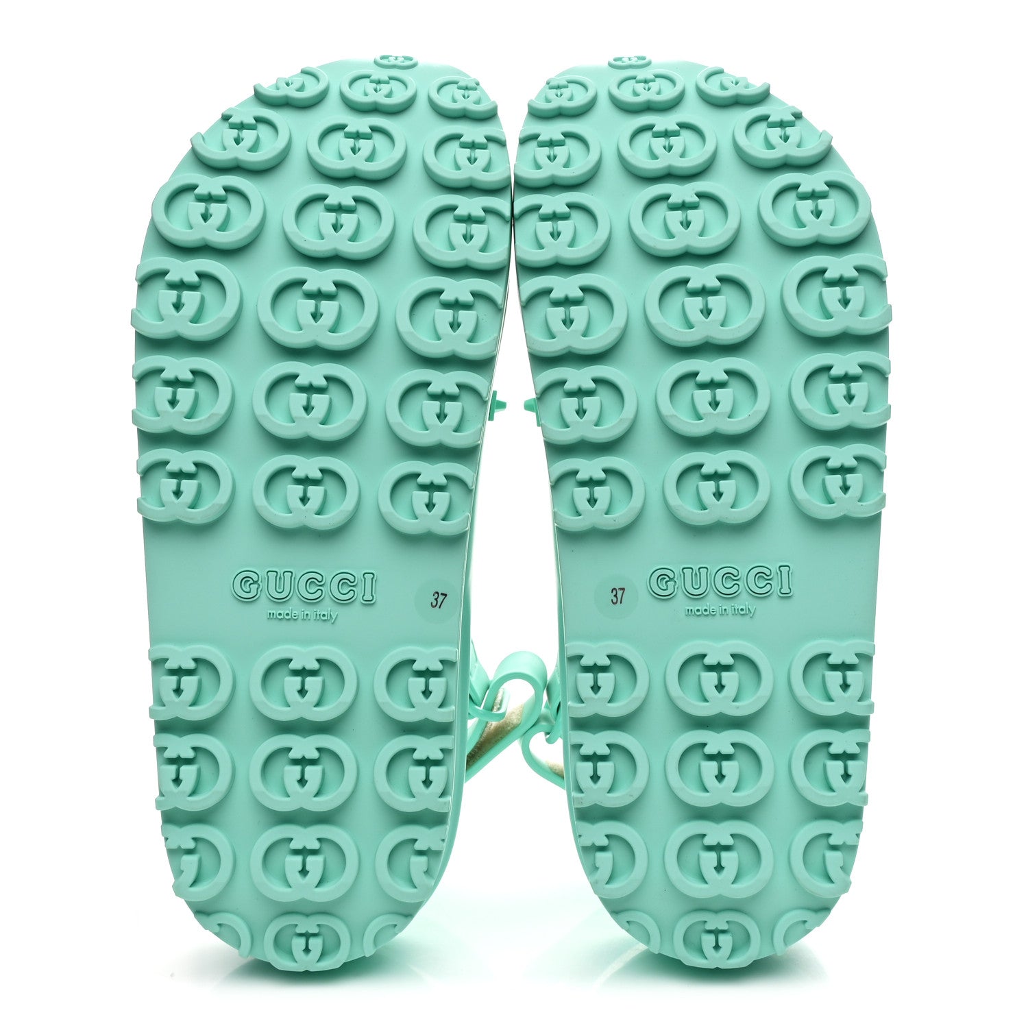 SOFT RUBBER HORSEBIT WOMENS SLINGBACK SANDALS TEAL CYAN