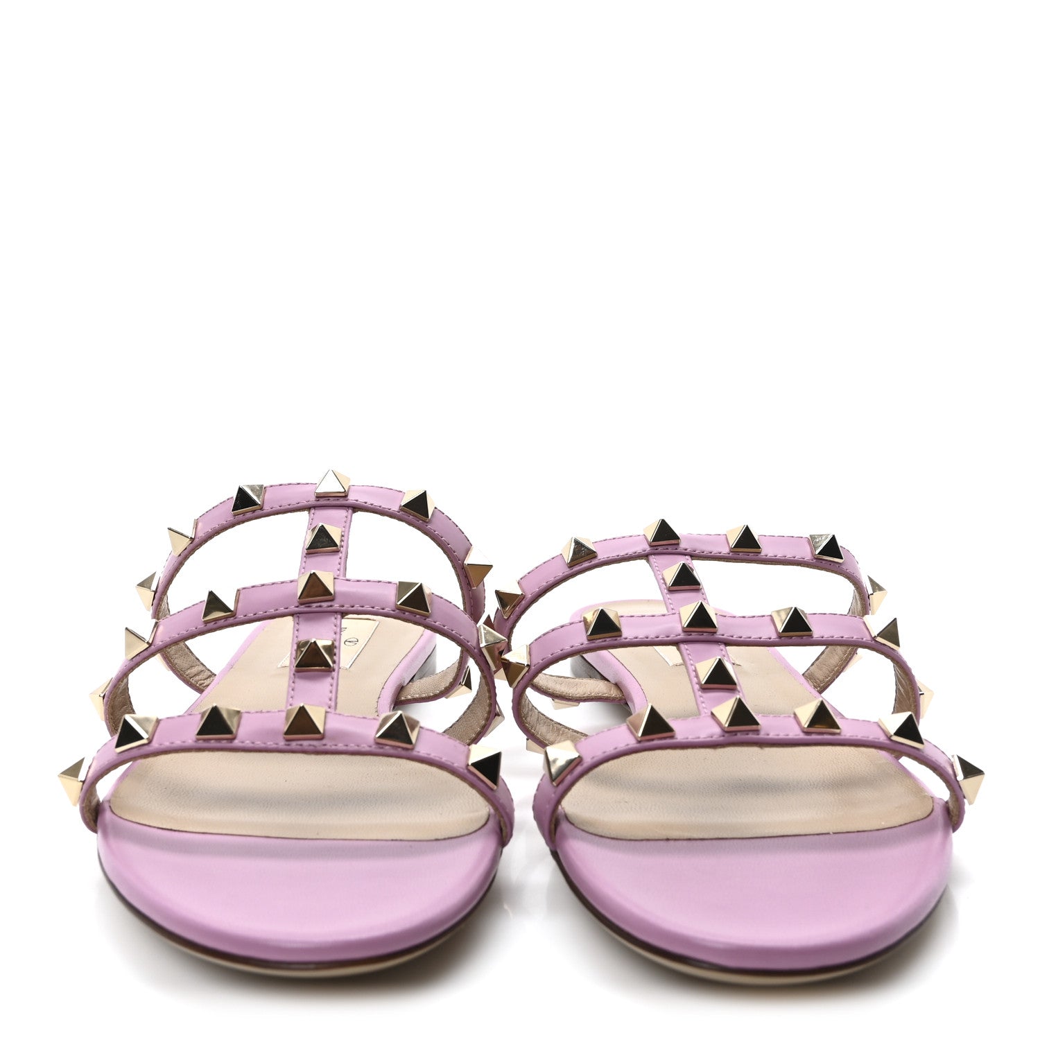 NAPPA ROCKSTUD CAGED FLAT SLIDE SANDALS GIACINTO