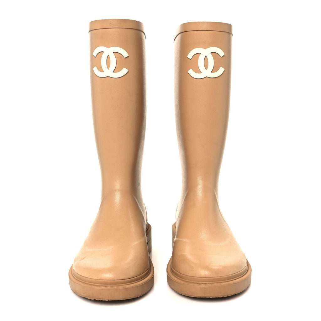 CAOUTCHOUK CC HIGH BOOTS BEIGE