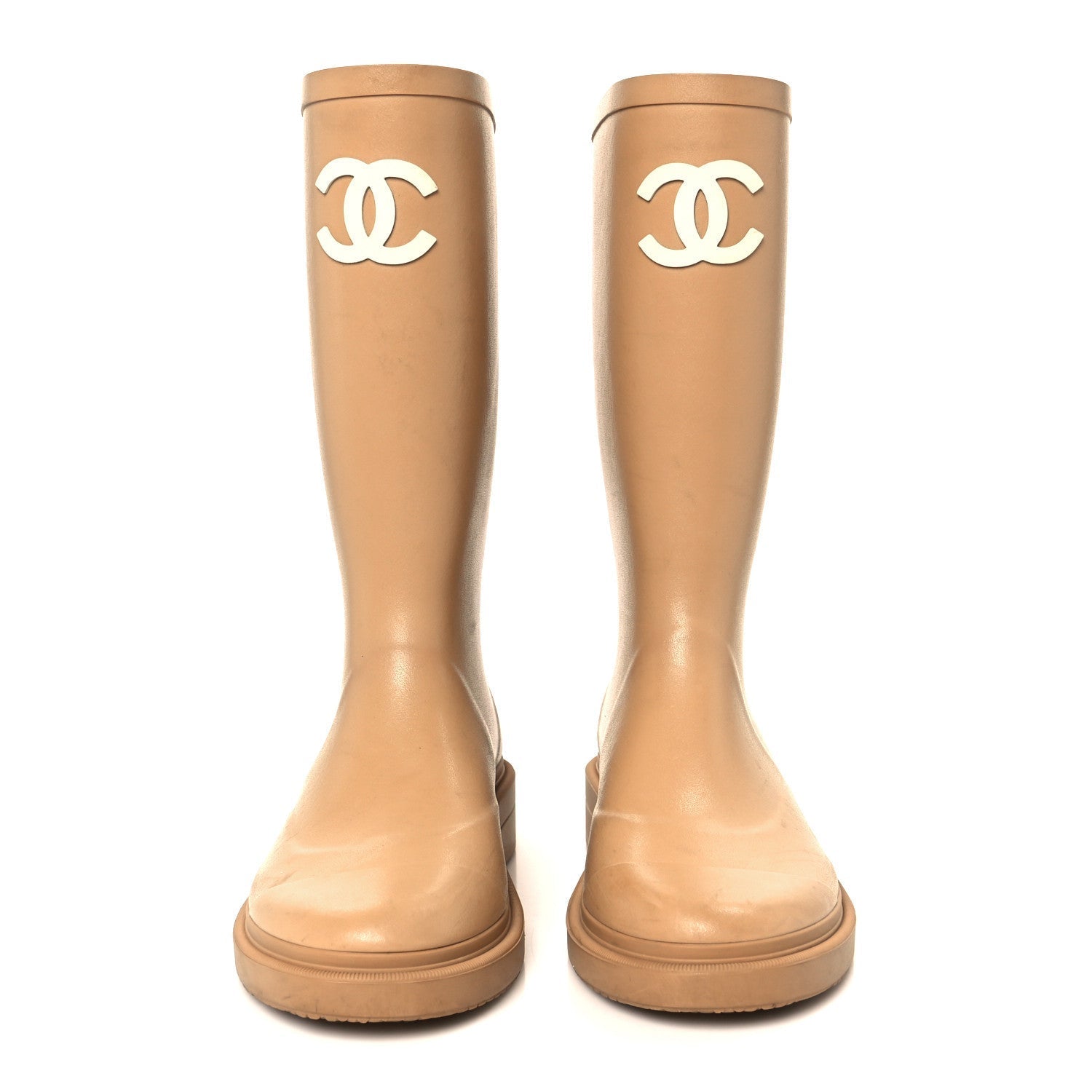 CAOUTCHOUK CC HIGH BOOTS BEIGE