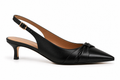 AMELIRA BLACK GOLD TIE KITTEN HEEL