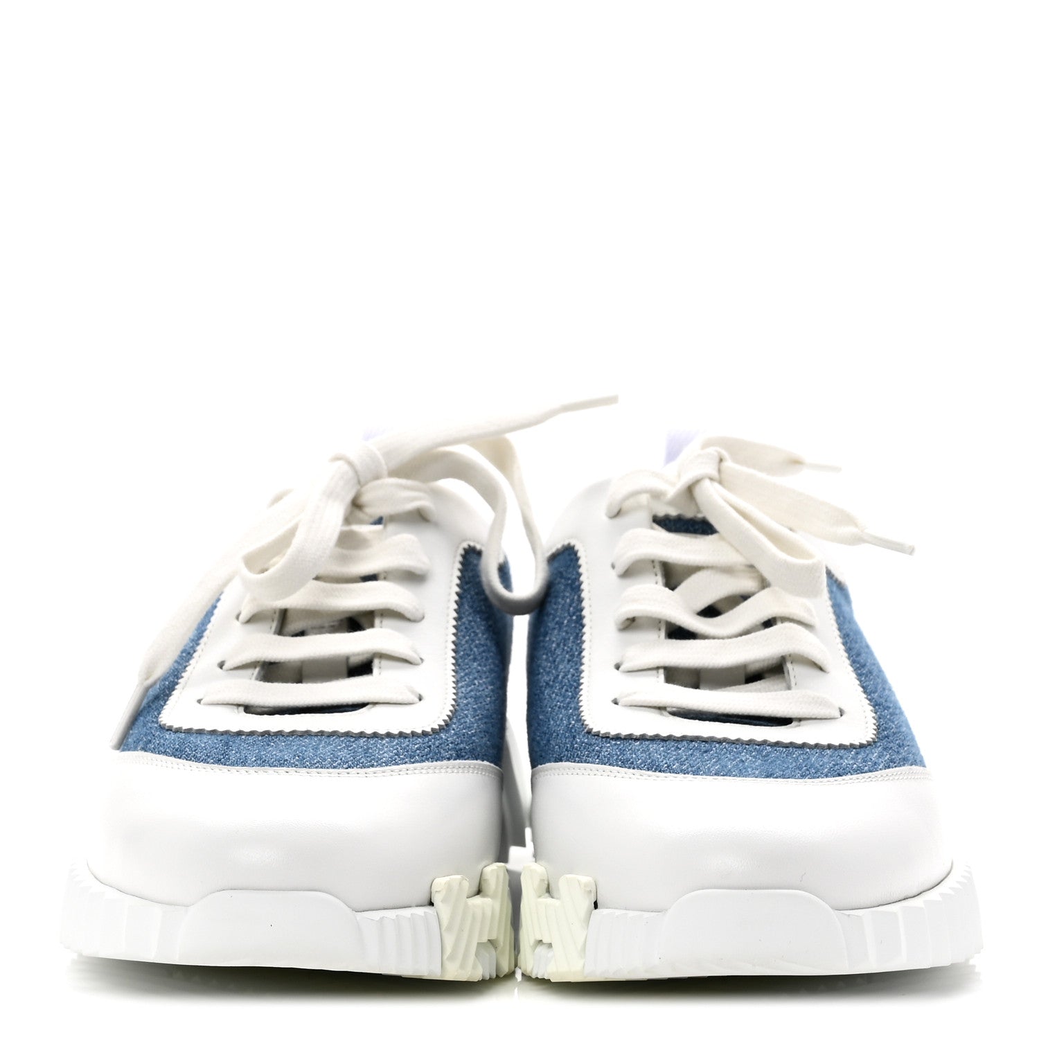 DENIM SUEDE GOATSKIN BOUNCING SNEAKERS BLEU CLAIR WHITE