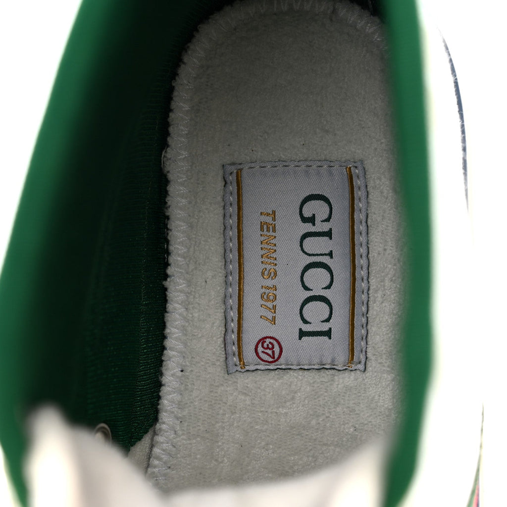 MONOGRAM GG MIGNON WEB WOMENS 1977 TENNIS HIGH TOP SNEAKERS WHITE