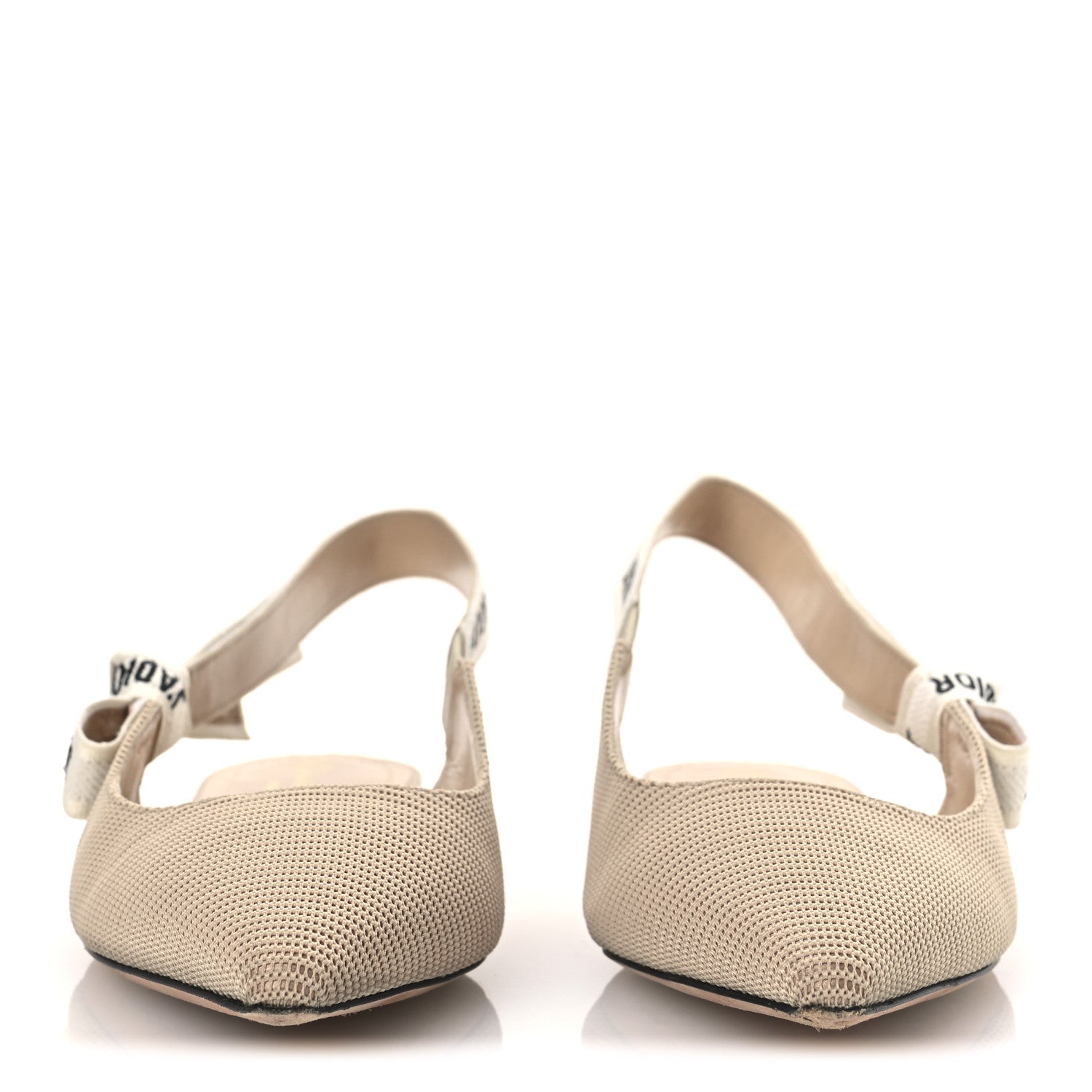 TECHNICAL CANVAS RIBBON J'ADIOR SLINGBACK BALLET FLATS POWDER NUDE