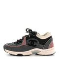 FABRIC CALFSKIN SUEDE WOMENS CC SNEAKERS GREY PINK