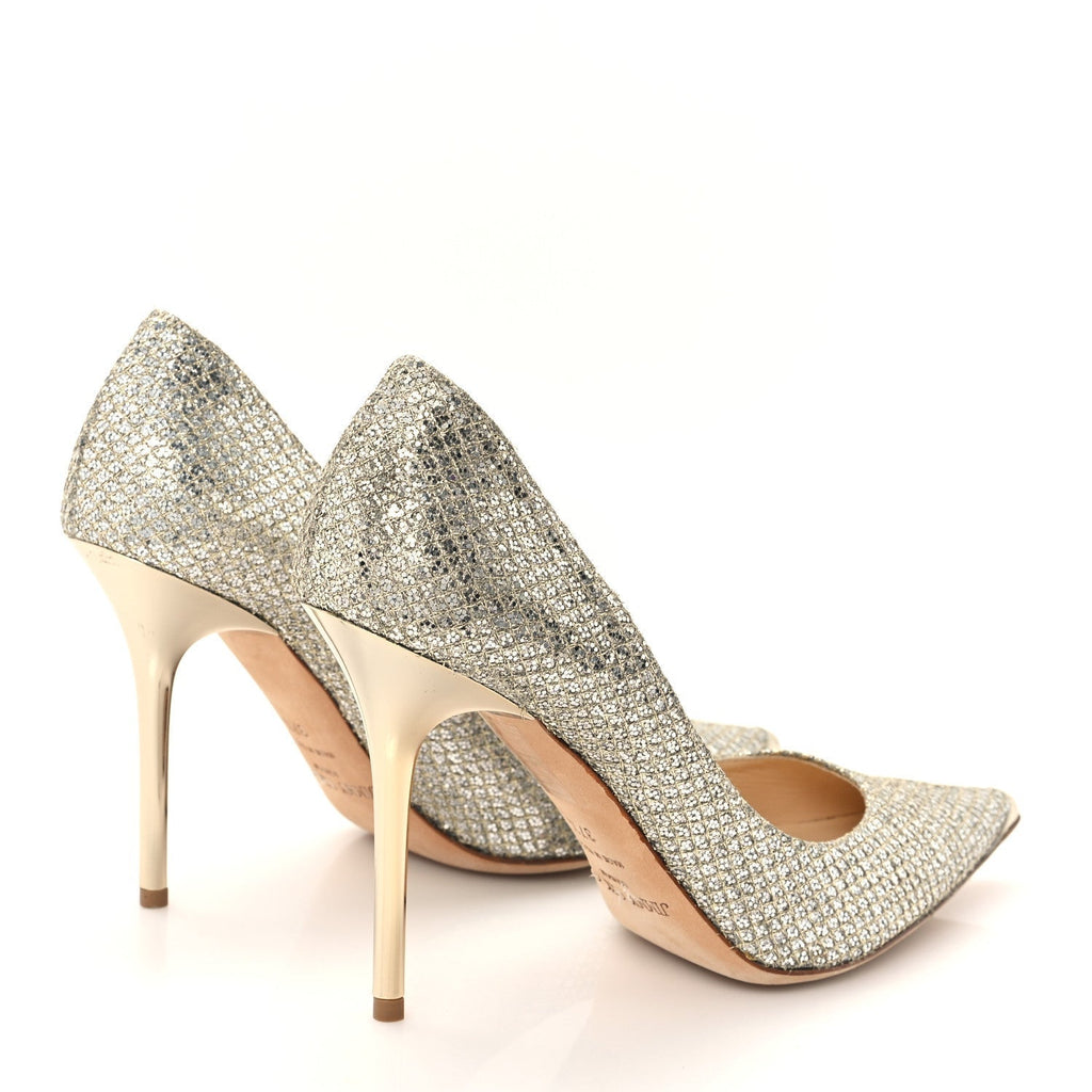 GLITTER FABRIC ROMY 85 PUMPS CHAMPAGNE