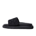 Louis Vuitton Lambskin Embossed Monogram Pool Pillow Flat Comfort Mule - Black