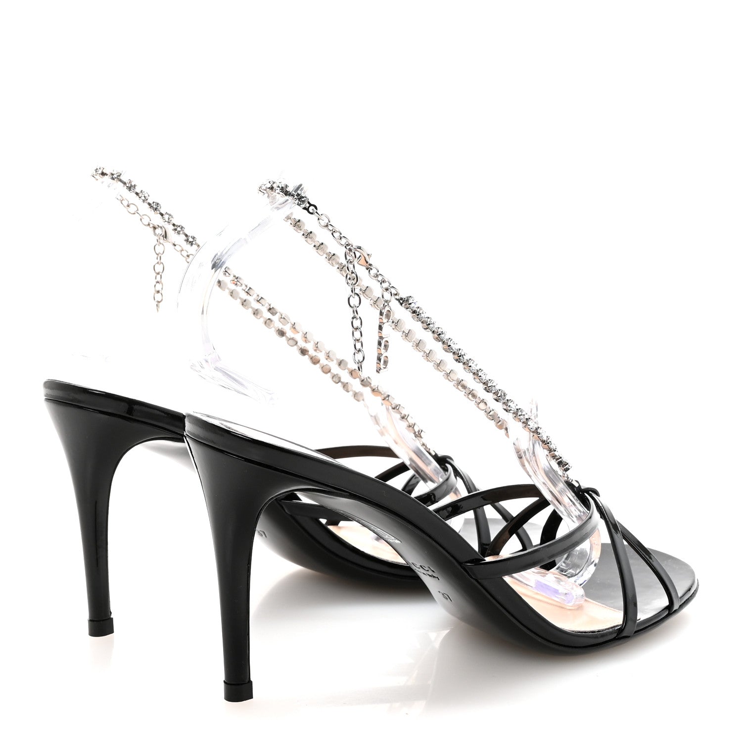 VERNICE CRYSTAL SANDALS BLACK