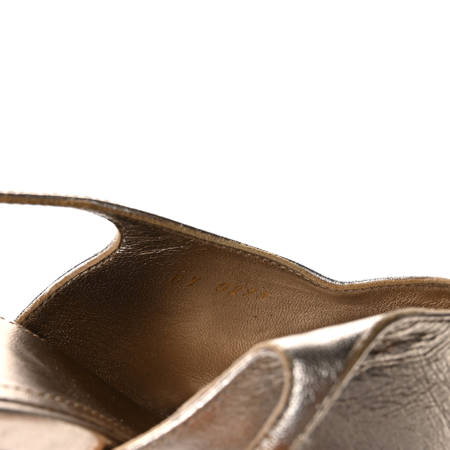 LAMINATED SHEEPSKIN SHOW SLINGBACK PUMPS DUSTY GOLD