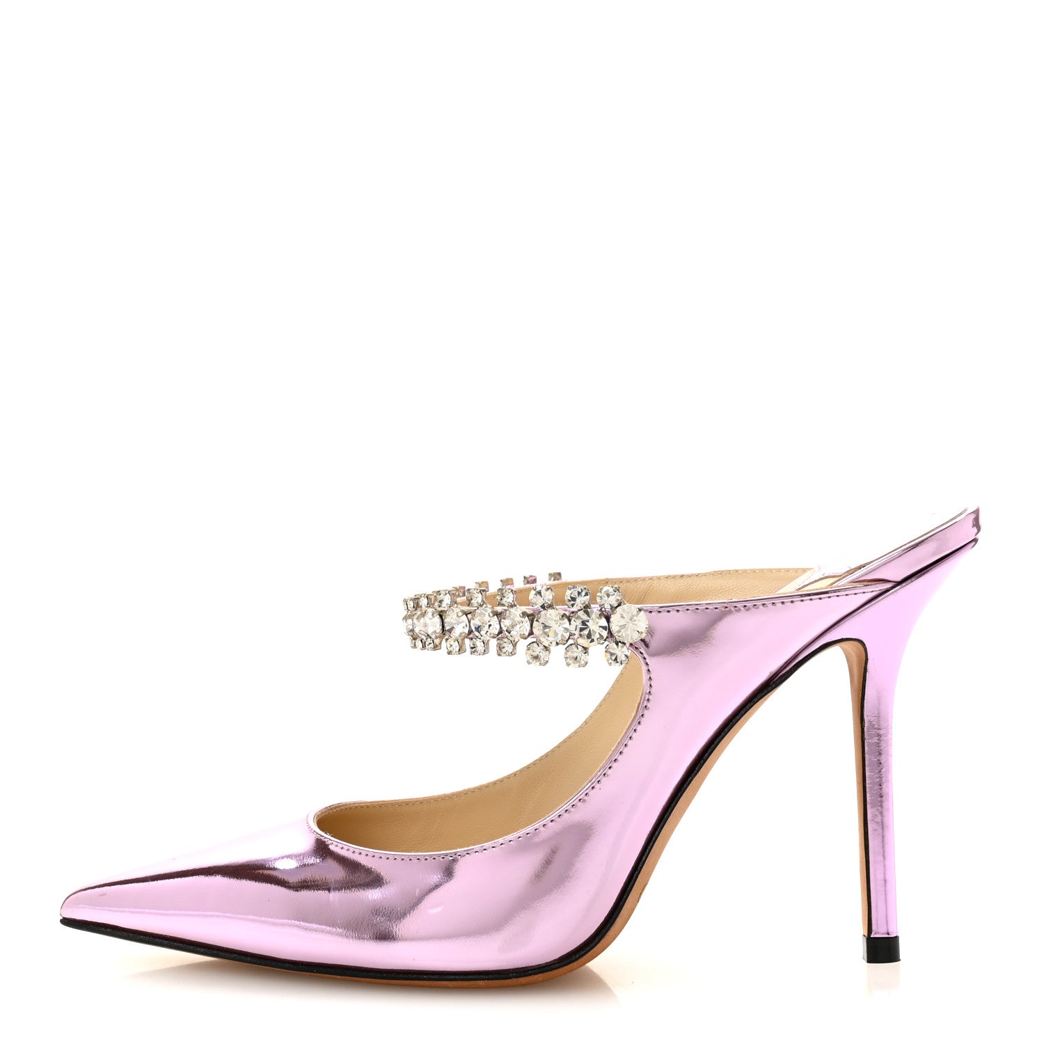 METALLIC PATENT CRYSTAL BING 100 PUMPS MAUVE