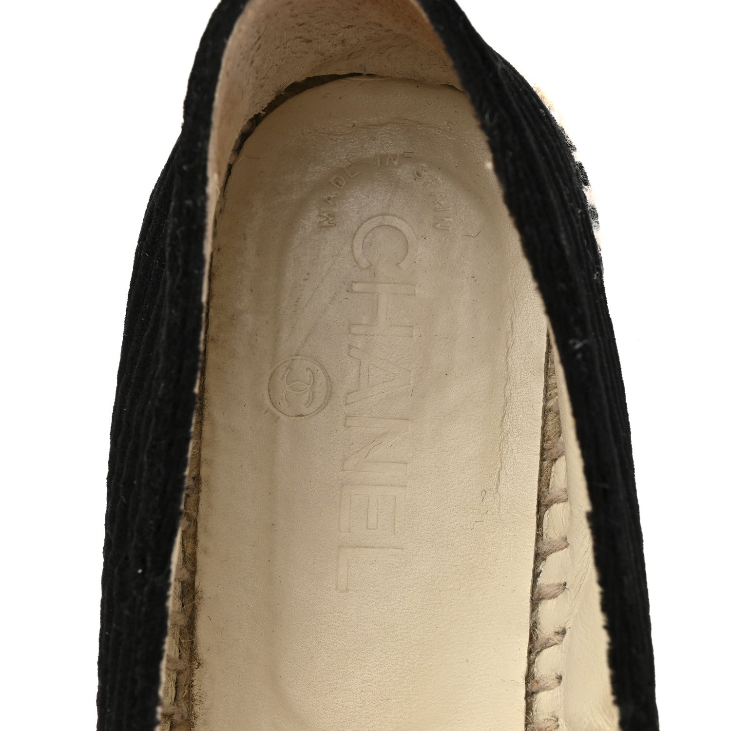 VELVET GROSGRAIN CC ESPADRILLES BLACK