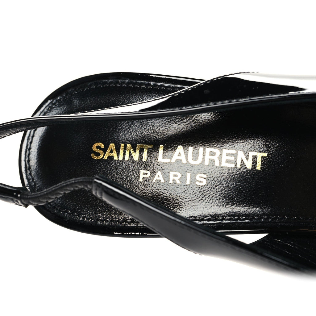 PATENT OPYUM 110 SLINGBACK PUMPS BLACK