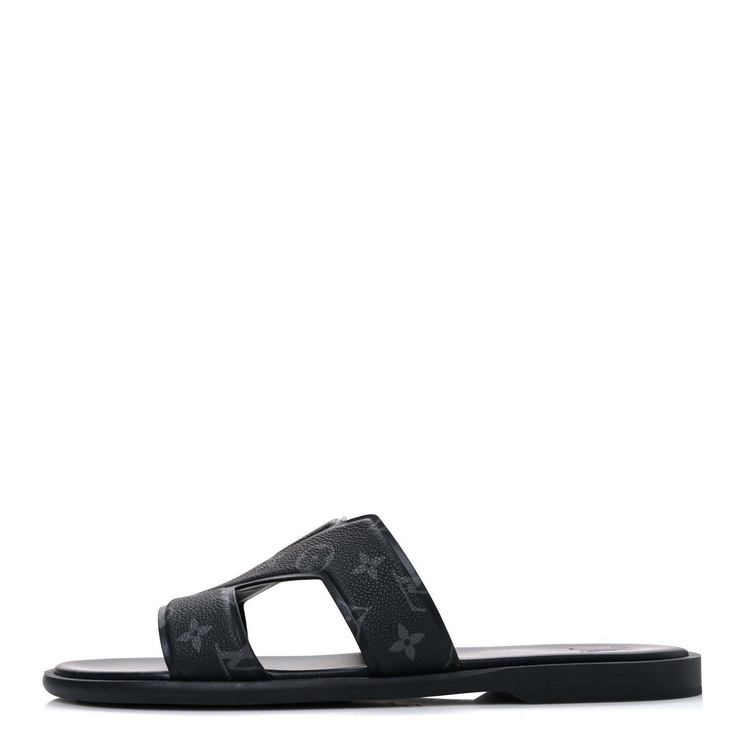 MONOGRAM ECLIPSE CALFSKIN MENS LV OASIS MULES BLACK
