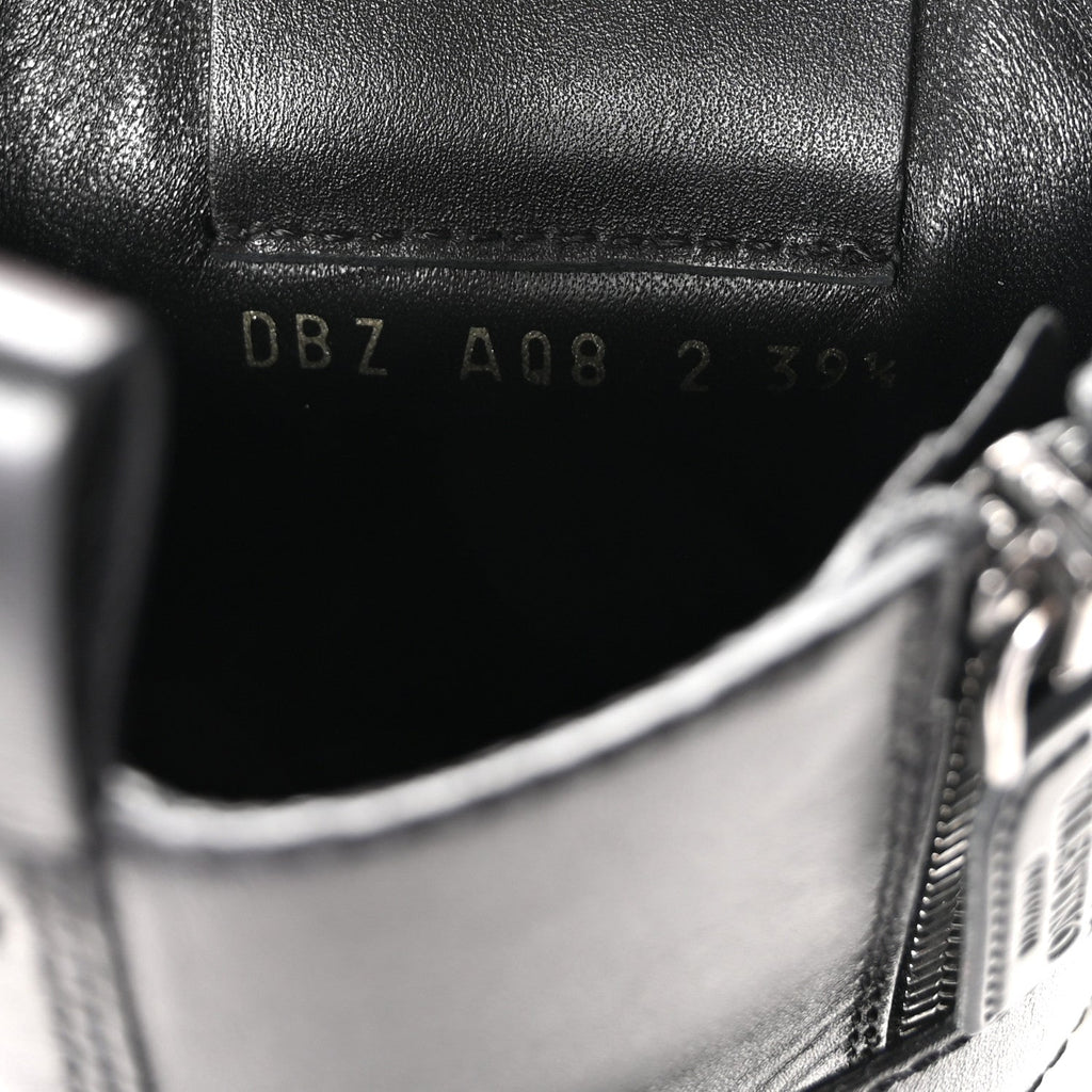 CALFSKIN VLOGO /50MM COMBAT BOOTS BLACK