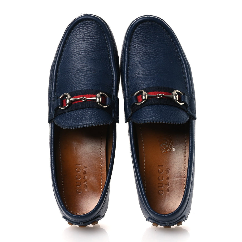 ROAD CALFSKIN WEB MENS HORSEBIT DRIVER LOAFERS MARITIME
