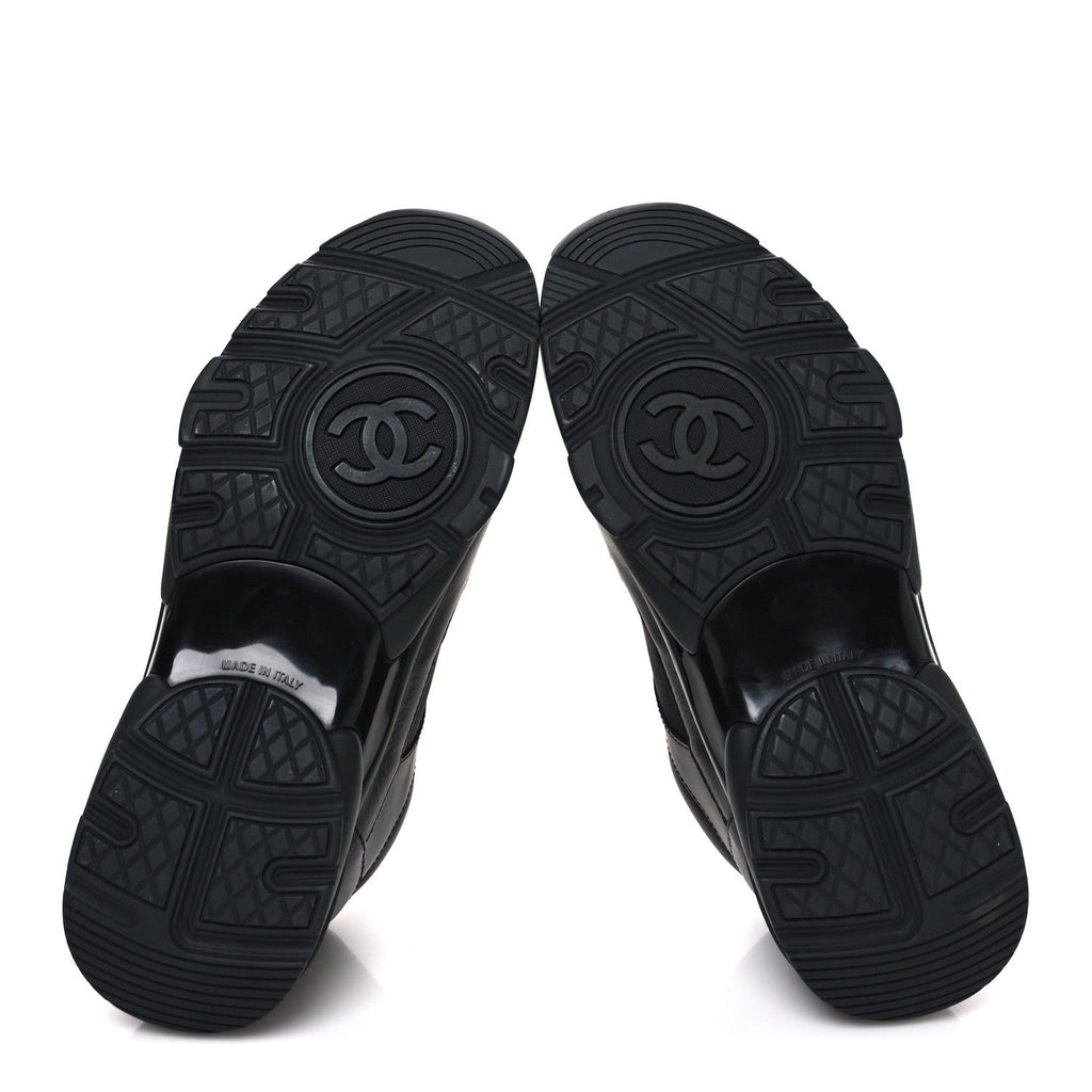 LAMBSKIN FABRIC CC SNEAKERS BLACK