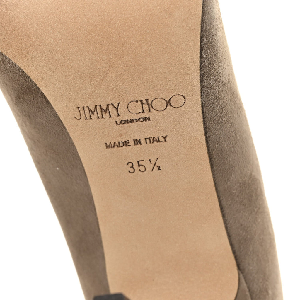 SUEDE POINTY TOE ROMY PUMPS STONE
