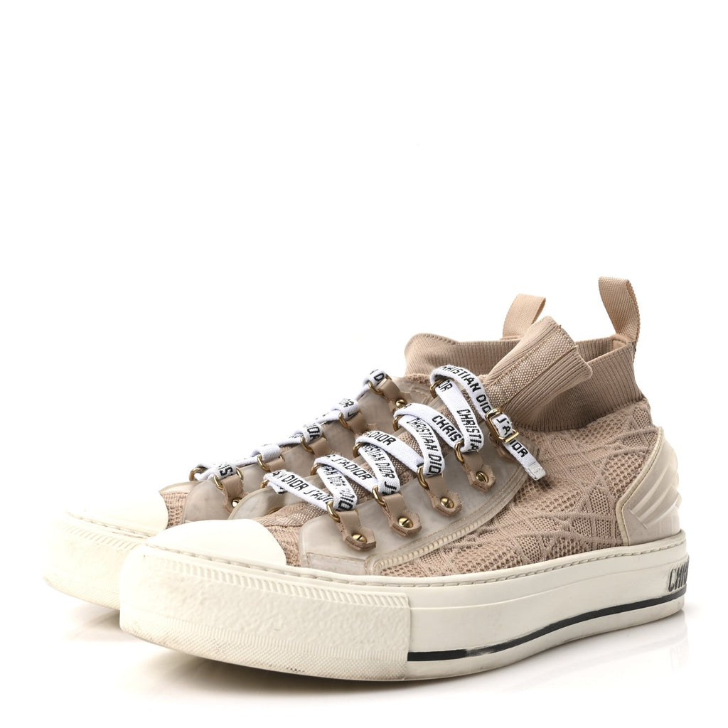 TECHNICAL CANNAGE WOMENS WALK'N DIOR HIGH TOP SNEAKERS NUDE