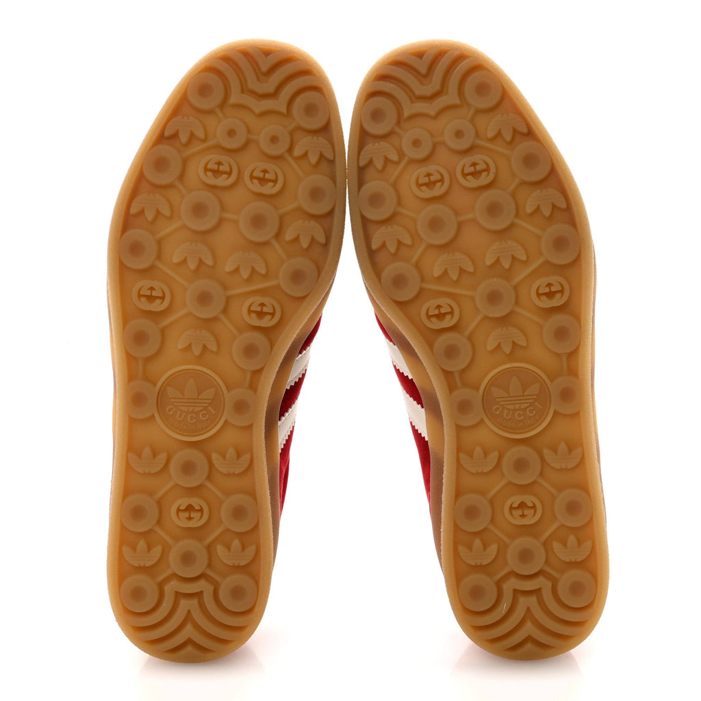 X ADIDAS SOFTY VELVET SUEDE MADEIRA DEMETRA MENS GAZELLE SNEAKERS VULCANIC RED OFF WHITE HIBISCUS RED